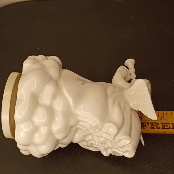 Vintage Schmid Angel Rotating Music Box Plays Ave Maria Wind Up Works 1980's - Picture 12 of 15